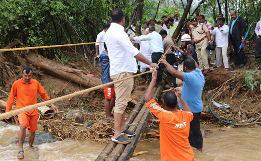Khader, Nalin visit affected areas